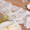 Vintage Gauze Table Runner for Weddings and Parties, Dark Rose view 3