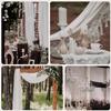 Vintage Gauze Table Runner for Weddings and Parties, Dark Rose view 4