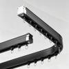 Generic Flexible Wall/Curtain Track, 70–600 cm, Bendable Aluminum Alloy Ceiling Curtain Track for Privacy in Open Spaces (Black, Ceiling Mount, 260 cm [2 × 130 cm]) view 1