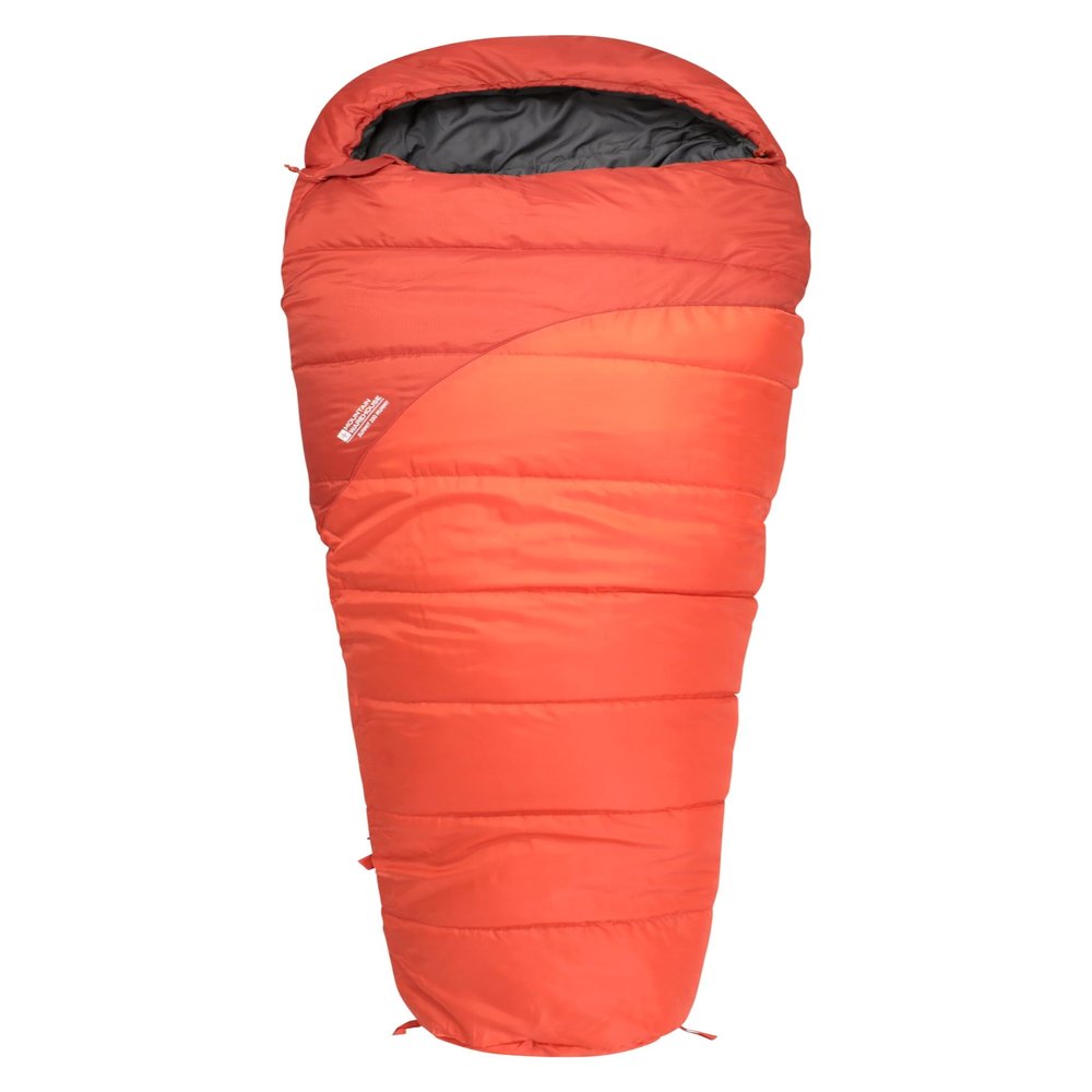Mountain Warehouse Summit 250 Sleeping Bag - 3/4-Season Insulated Mummy Sleeping Bag, 22cm x 40cm Packed, Spring/Summer, Dark Olive, L/LL