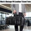 Men's Vintage Duffel Travel Bag – Large, Portable, Adjustable view 2