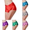 Cexiakong Women's Metallic Wet-Look High-Waisted Hot Pants view 2
