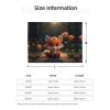 Little Fox and Rose Printed Flannel Blanket, 101.6 x 76.2 cm, Soft Flannel Throw for Fall Home and Travel Decor view 4