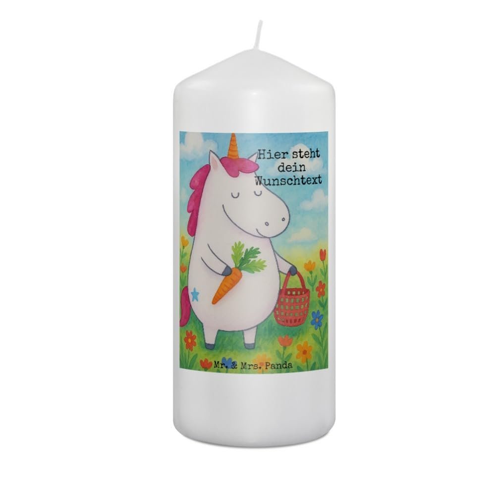 Mr. & Mrs. Panda Personalized Unicorn Candle, Vegan Design, 19 x 8 cm