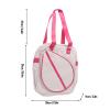 POENVFPO Badminton Bag, Quilted Tennis Sling Backpack with Laptop Compartment, Waterproof Pockets, White view 3
