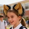 Plush Cat Ears Headband for Adults view 3