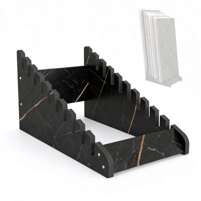 RTTZBOZ Plate Stand, 10-Slot Sample Display Rack for Floor Tiles and Other Slab Materials (52 x 27 cm/20 x 11 in)