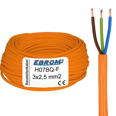 EBROM PUR Cable H07BQ-F 3 x 2.5 mm², Orange, Length: 179 m