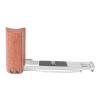 Cryfokt Aluminum Alloy Hand Grip with Quick-Release L-Bracket for X-E5, Comfortable Wooden Handle, Silver view 2