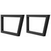 Homgoday Steel Trapezoidal Washbasin Bracket, 25 x 55 cm, Black, 100 kg Capacity, Model 4007288 view 2