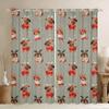 Manfei Christmas Dachshund Antler Window Curtains, 2 Panels, 175 x 140 cm view 1