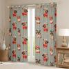 Manfei Christmas Dachshund Antler Window Curtains, 2 Panels, 175 x 140 cm view 2