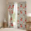 Manfei Christmas Dachshund Antler Window Curtains, 2 Panels, 175 x 140 cm view 3