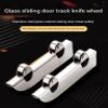 1-Pc. 5 mm Glass Sliding Door Track, Dual-Channel Aluminum Guide Rail with Stainless Steel Rollers, 70 cm view 2