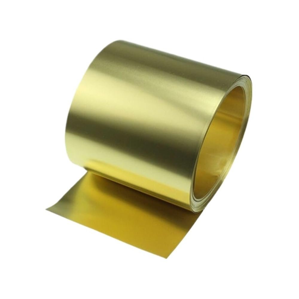 1 Pc High-Purity Brass Foil Sheet, 0.01–0.1 mm Thick, 100 mm x 1 m