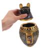 Egyptian Resin Storage Jar, Ancient Egyptian Decorative Figurine view 2