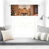 Highdi Christmas Short Curtain for Small Windows, Rod Pocket, Farmhouse Style, 1 Pc (Christmas House, 120 x 60 cm) view 2