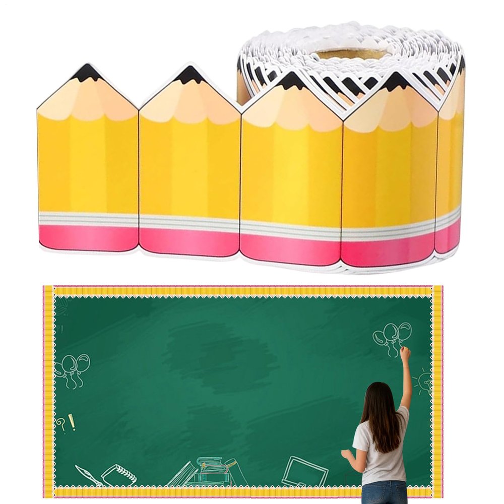 Self-Adhesive Pencil Bulletin Board Border