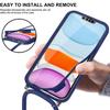 360° Phone Case with Lanyard for Samsung Galaxy A07, MagSafe Compatible, Full-Body Protection with Built-In Screen Protector, Blue view 3