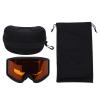 Naroote Ski Goggles, Orange, Double-Layer Anti-Scratch Lenses with Adjustable Strap view 1