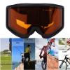 Naroote Ski Goggles, Orange, Double-Layer Anti-Scratch Lenses with Adjustable Strap view 3