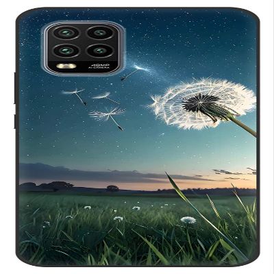 YonderYM Case Compatible with Xiaomi Mi 10 Lite 5G, Black Chic Pattern 02