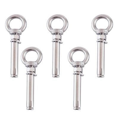 304 Stainless Steel Expansion Eye Bolts, M6 x 60 mm, 5-Pack