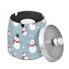 Mnsruu Snowman Ashtray, White, Odor-Sealed Stainless Steel view 1