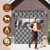 Magnetic Thermal Insulated Garage Door Curtain, Gray, 320 × 260 cm view 3