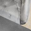 Meubletmoi Set of 2 Light Gray Velvet Dining Chairs, Black Metal Legs, Stern 2 view 4