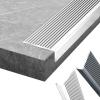 Gray Aluminum Stair Edge Profile, 100/150 cm, Anti-Slip L-Shape, Silver view 1