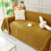 Generic Soft Plush Sofa Throw Cover, Yellow, 230 x 130 cm view 1