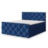 Masseno ROVARI Box Spring Bed 160 x 200 cm Complete Set with Mattress and Topper, Upholstered Bed with Two Storage Compartments – Blue, KRONOS 09 view 1