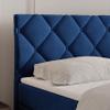 Masseno ROVARI Box Spring Bed 160 x 200 cm Complete Set with Mattress and Topper, Upholstered Bed with Two Storage Compartments – Blue, KRONOS 09 view 4