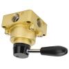 Baxnore HV04 Rotary Lever Hand Valve, 3-Position, 4-Way, Heavy-Duty Pneumatic Control Valve for Factory Automation, Cast Iron Housing and A view 4