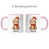 Kiddle-Design Personalized Name Mug for Kids, Pink Sloth Christmas Mug view 4
