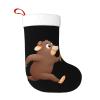 WHJSHOP Mole with Carrot Print Christmas Stocking for Halloween, Christmas and New Year Decor view 1