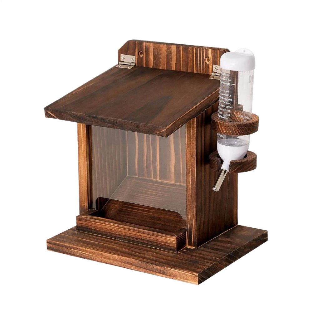 Wall-Mounted Wooden Squirrel Feeder