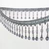 WUPNGS 2-Meter Braided Beaded Fringe Trim for Sewing, Polyester Tassel Trim for Home Decor, Curtains and Sofas (Pink) view 2