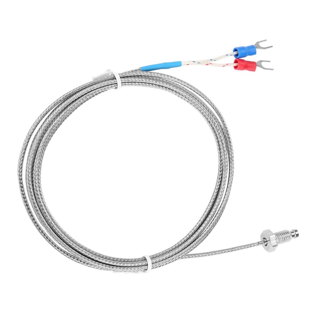 Spacnana K-Type Thermocouple Probe Cable with Fine-Thread Screw Temperature Sensor, 0–400°C