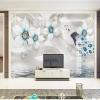 XLMING Silk Art Relief Flowers Jewelry Peacock 3D Wallpaper, 150 x 105 cm view 2