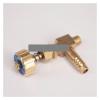 10 mm ID Hose Barb to M10x1 mm Elbow Brass Needle Valve with Spring for Gas view 1