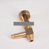 10 mm ID Hose Barb to M10x1 mm Elbow Brass Needle Valve with Spring for Gas view 3