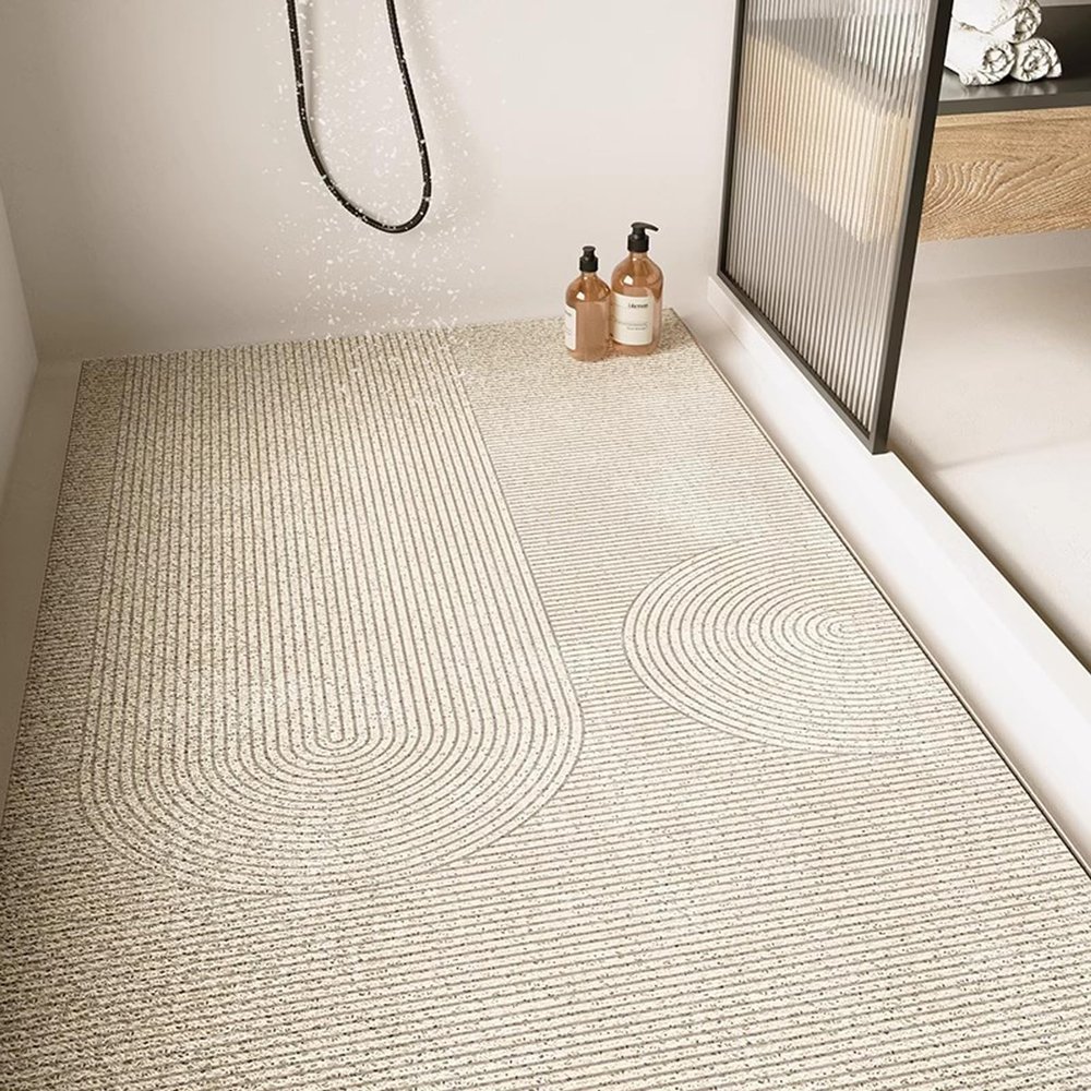 Pevfeciy Non-Slip Shower Mat 60 x 90 cm, PVC Loofah