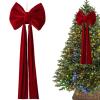 Giant Velvet Bow for Christmas Tree and Holiday Decor view 1