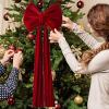 Giant Velvet Bow for Christmas Tree and Holiday Decor view 3