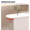 Modern Reception Desk with Cabinets and Shelves, Elegant LED-Lit Welcome Counter for Retail Spaces, Home, and Office view 3