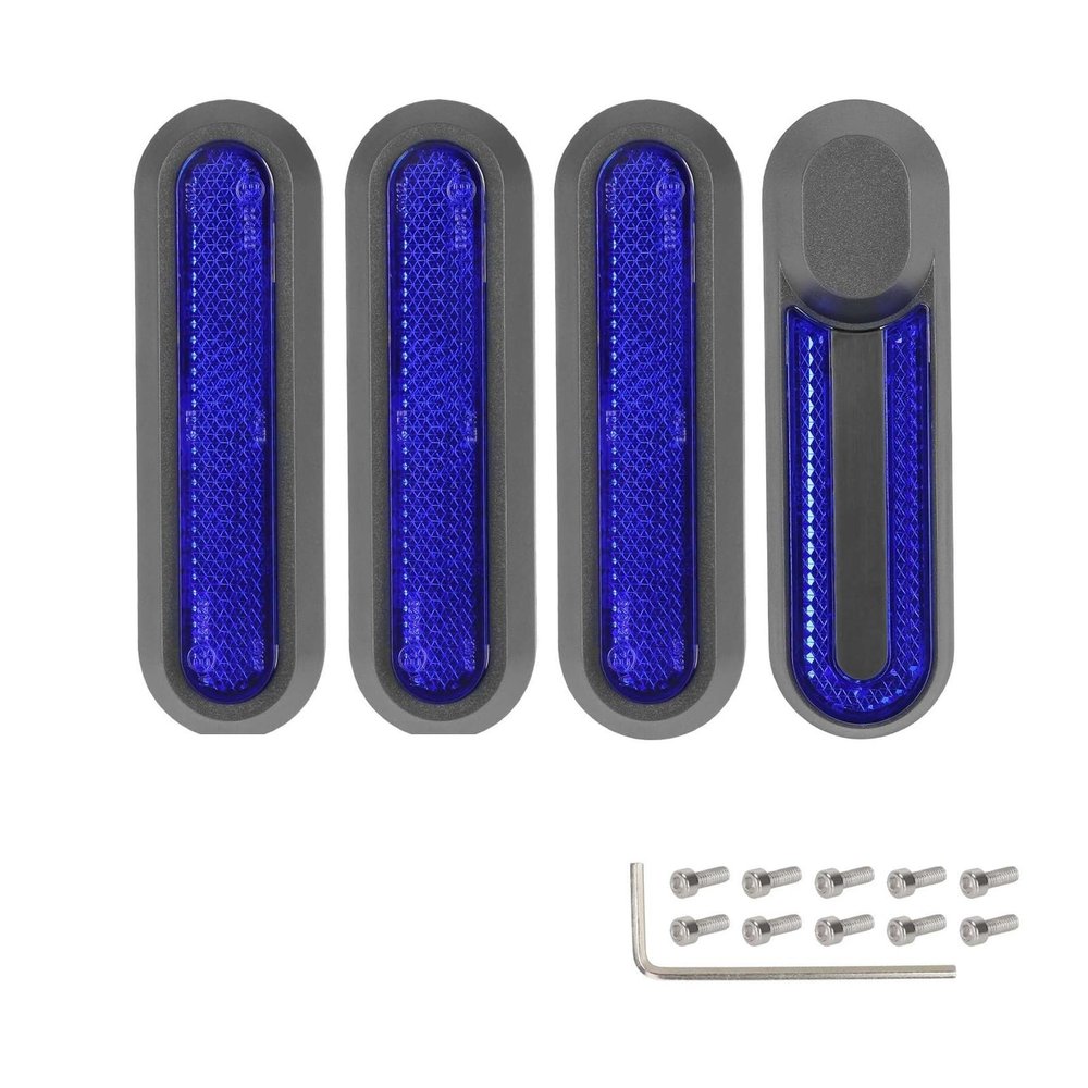 ziyany Electric Scooter Front and Rear Wheel Decorative Covers, 4 Pieces, Reflective Shells Compatible with M365 Pro/Pro2 (10)