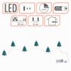 Spetebo LED Christmas Tree Window Sticker Light Chain, 100 cm, Timer, 6 LEDs view 3