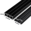3-Track Sliding Door Hardware Kit for Cabinets, 98.4 in, Black view 3